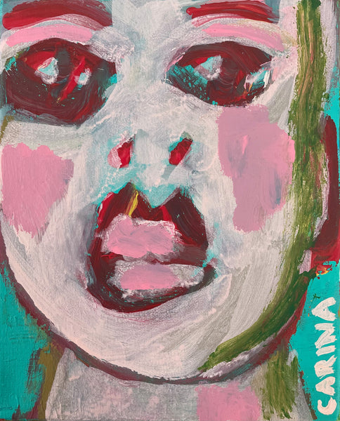 Buy Feminist Art - Colorful Emotional Faces by Carina Schubert